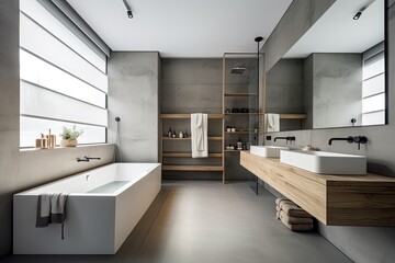 Modern minimalist bathroom