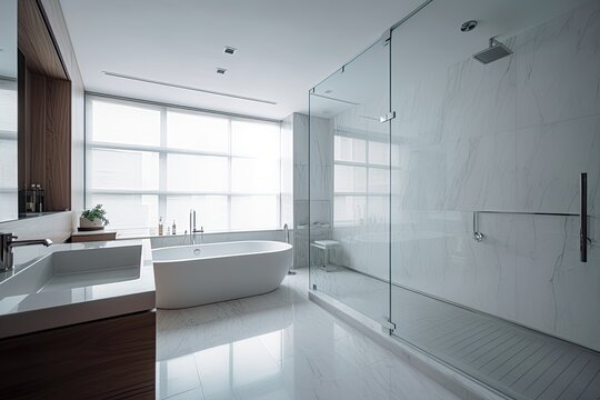 Modern minimalist bathroom