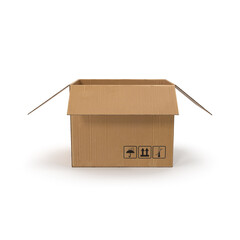 Cardboard box isolated on white background