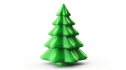 Obraz premium 3d rendered christmas tree isolated on white background