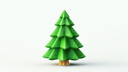 Obraz premium 3d rendered christmas tree isolated on white background