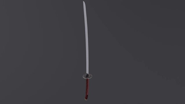 Katana sword isolated on background