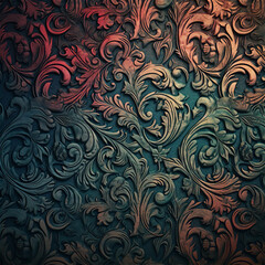 seamless pattern with flowers, this design was generated by an artificial intelligence