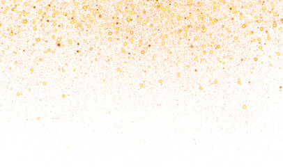 Fototapeta na wymiar Luxury Sparkles Shiny Gold Powder Glitter Frame border PNG Element