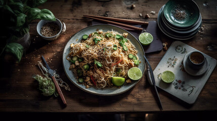 Pad Thai Perfection: Taste the Magic in Every Bite with this Sizzling Food Fantasy!
