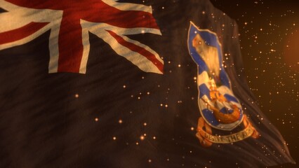 Falkland Islands national flag. Waving country symbol.  Independence day.
