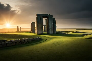a village inspired by the grandeur and mystery of stonehenge