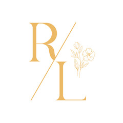Wedding logo, elegant and refined monogram collection