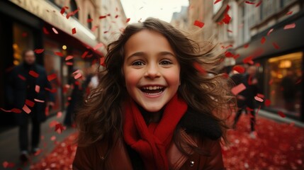 Fototapeta premium Kids celebrating new year eve. Generative AI