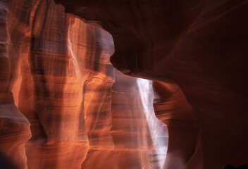 Antelope Canyon located under sunlight