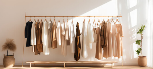 minimalistic clothing fashion dress boutique, ai