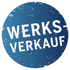 Blauer Button Werksverkauf