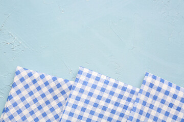 Clean folded napkins on color background