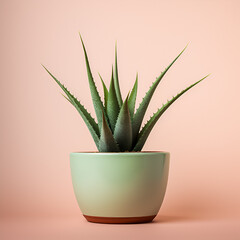 Striking succulent against a soft backdrop.