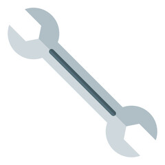 wrench icon in flat style isolated on transparent background. Construction tools, vector illustration for graphic design projects