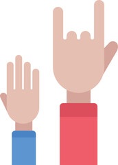 design vector image icons concert hands