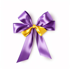 Classic ribbon on white background for breast cancer awareness