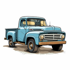 Fototapeta na wymiar Pickup truck A classic American icon