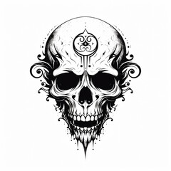 Vintage Skull Emblem Enduring Symbol