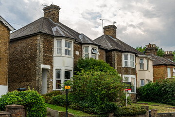 Fototapeta na wymiar Old houses in Bishop's Stortford in the United Kingdom