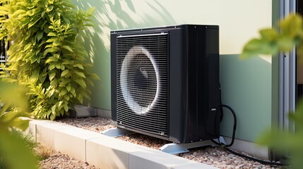Air Source Heat Pump Installed in Residential Building