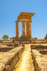 Temple of Heracles in Valley of the Temples. Archaeological site in Agrigento at Sicily, Italy, Europe.