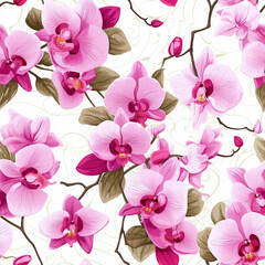 Trendy orchid pattern for product launches