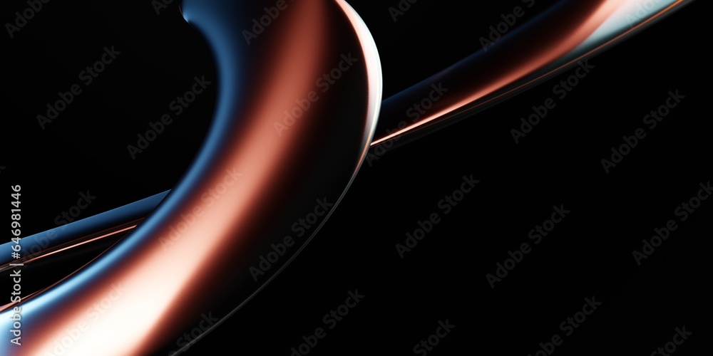 Poster liquid metal lines in motion dark background. modern abstract backdrop. design element for banner, c