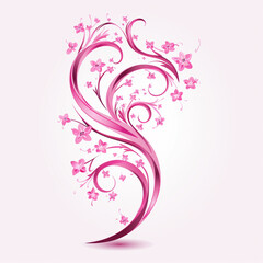 Striking pink ribbon on white background a bold and unforgettable way to show your support