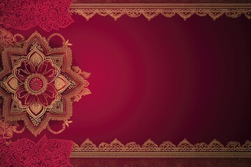 Exquisite Indian wedding card backdrop, traditional motifs, ornate design.