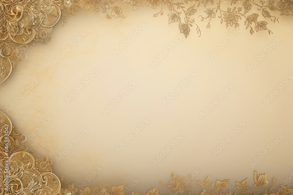 Poster Opulent Indian wedding card background, shimmering gold accents, elegant aesthetics.