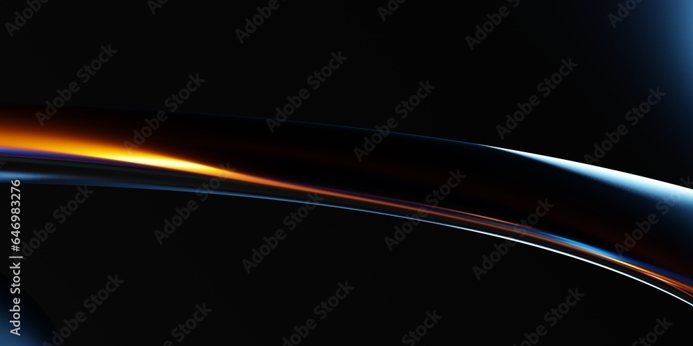 Poster liquid metal lines in motion dark background. modern abstract backdrop. design element for banner, c