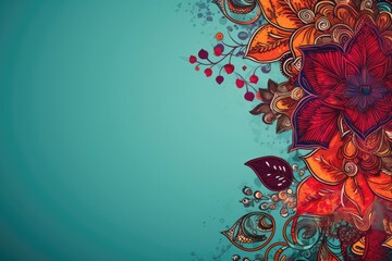 Vibrant Indian wedding card background, rich colors, intricate patterns.