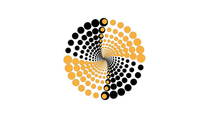 Black and orange circular logo design