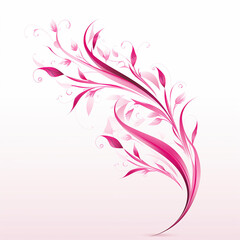 Fototapeta na wymiar Lush pink ribbon for floral arrangements