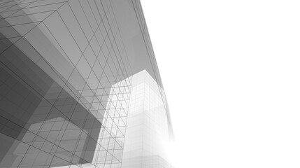 Abstract architecture 3d rendering 3d illustration