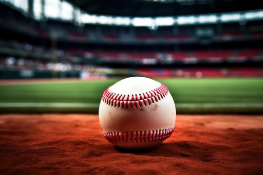 Flashy baseball ball. Generate Ai