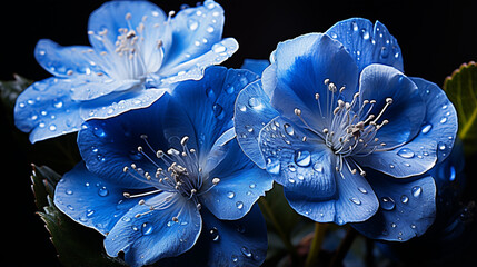 Flower in White and Blue with Bold Contrast