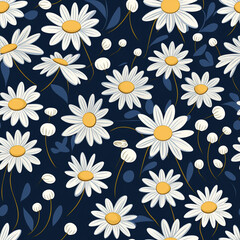 Daisy Dreamscape Seamless Pattern Beauty