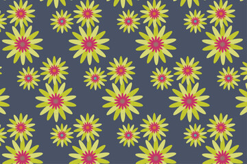 pattern with yellow flowers