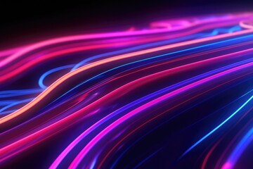 Colorful light technology background. AI generated