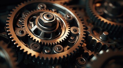 Gears and cogs working together