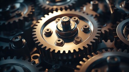 Gears and cogs working together