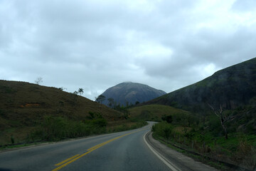 mountains hills landscapes interior of Brazil roads beautiful vegetation rocks and forests nature