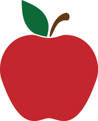 Simple apple decal. Apple logo. Apple design fruit graphic.