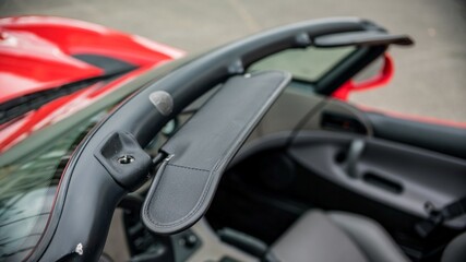 Sun visors on a convertible