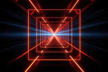 Abstract light painting space technology background