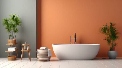 Fototapeta premium Bathroom background for product presentation