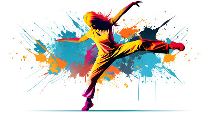 Vibrant Olympic Breakdancing Pictogram