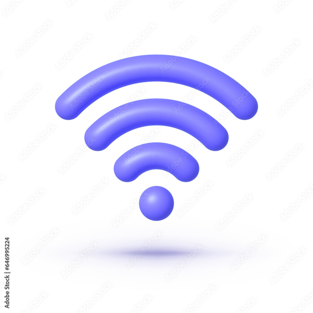 Poster modern wifi 3d, great design for any purposes. internet network concept. vector design element